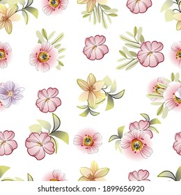 Abstrakte Eleganz, nahtloses Muster mit floralem Hintergrund