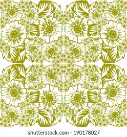 Abstract Elegance Seamless pattern with floral background