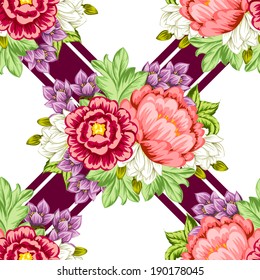 Abstract Elegance Seamless pattern with floral background