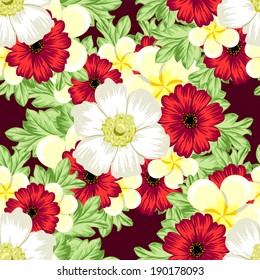 Abstract Elegance Seamless pattern with floral background