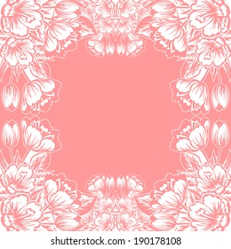 Abstract Elegance Seamless pattern with floral background