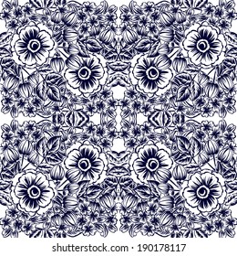 Abstract Elegance Seamless pattern with floral background