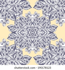 Abstract Elegance Seamless pattern with floral background