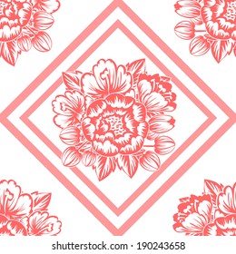 Abstract Elegance Seamless pattern with floral background