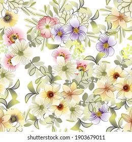 Resumen de la elegancia sin problemas con fondo floral