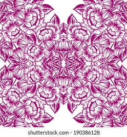 Abstract Elegance Seamless pattern with floral background