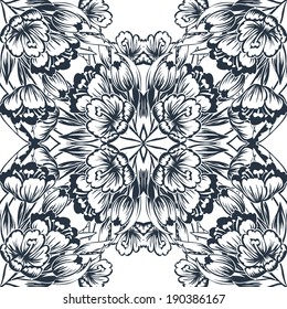 Abstract Elegance Seamless pattern with floral background