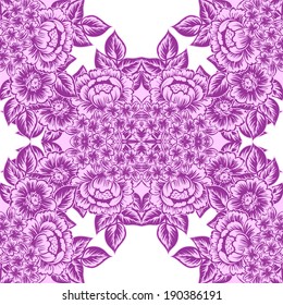 Abstract Elegance Seamless pattern with floral background