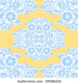 Abstract Elegance Seamless pattern with floral background