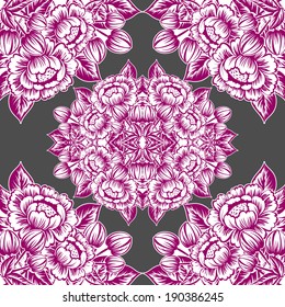 Abstract Elegance Seamless pattern with floral background