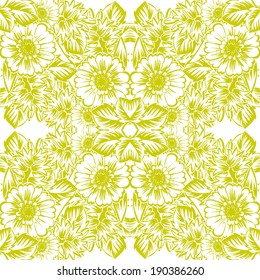 Abstract Elegance Seamless pattern with floral background