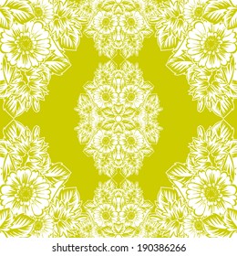 Abstract Elegance Seamless pattern with floral background