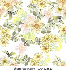 Resumen de la elegancia sin problemas con fondo floral