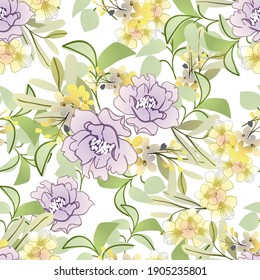 Resumen de la elegancia sin problemas con fondo floral