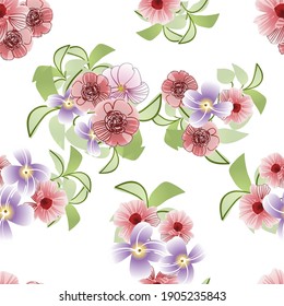 Abstract elegance seamless pattern with floral background