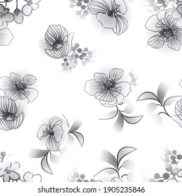 Abstract elegance seamless pattern with floral background