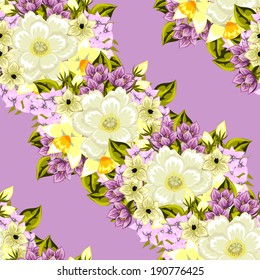 Abstract Elegance Seamless pattern with floral background