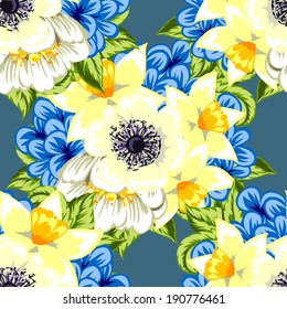 Abstract Elegance Seamless pattern with floral background