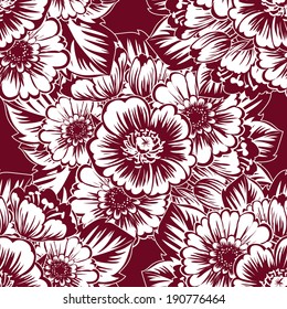 Abstract Elegance Seamless pattern with floral background