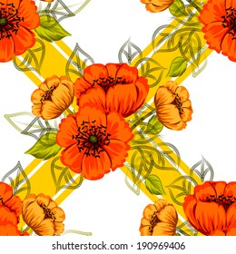 Abstract Elegance Seamless pattern with floral background