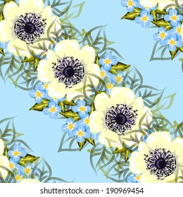 Abstract Elegance Seamless pattern with floral background