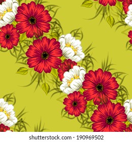 Abstract Elegance Seamless pattern with floral background