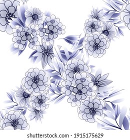 Abstrakte Eleganz, nahtloses Muster mit floralem Hintergrund