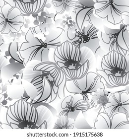 Abstract elegance seamless pattern with floral background