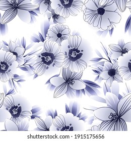 Resumen de la elegancia sin problemas con fondo floral