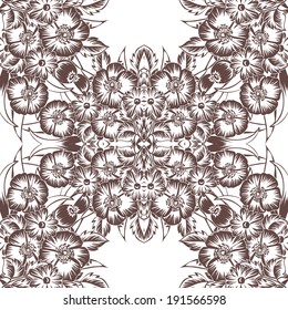 Abstract Elegance Seamless pattern with floral background