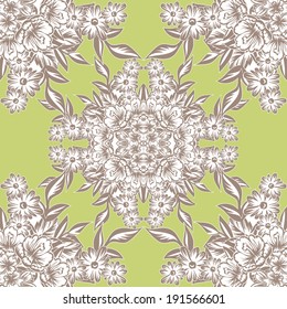 Abstract Elegance Seamless pattern with floral background