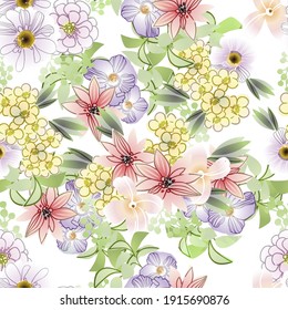 Resumen de la elegancia sin problemas con fondo floral