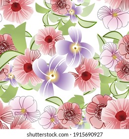 Abstract elegance seamless pattern with floral background