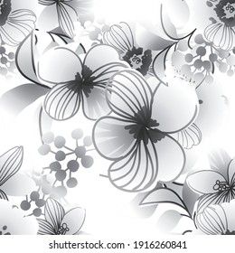 Abstract elegance seamless pattern with floral background