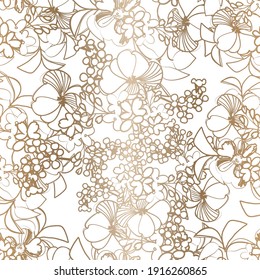 Abstract elegance seamless pattern with floral background