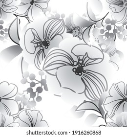 Abstract elegance seamless pattern with floral background
