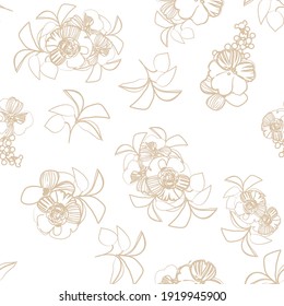 Abstract elegance seamless pattern with floral background