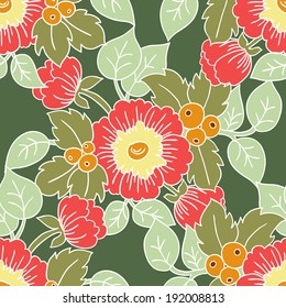 Abstract Elegance Seamless pattern with floral background