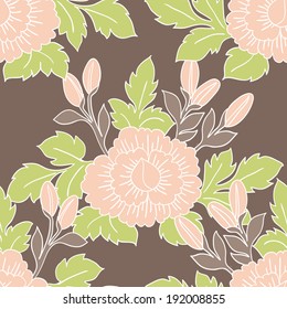 Abstract Elegance Seamless pattern with floral background