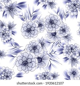Resumen de la elegancia sin problemas con fondo floral