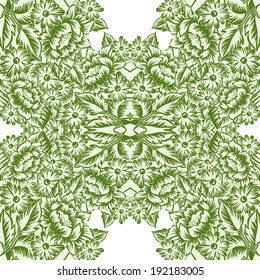 Abstract Elegance Seamless pattern with floral background