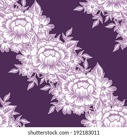 Abstract Elegance Seamless pattern with floral background