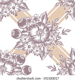 Abstract Elegance Seamless pattern with floral background