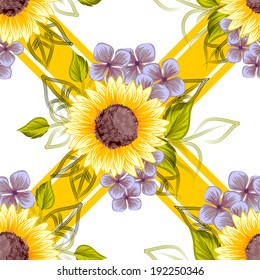 Abstract Elegance Seamless pattern with floral background