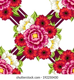 Abstract Elegance Seamless pattern with floral background