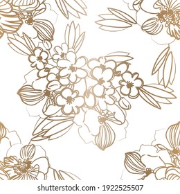 Abstract elegance seamless pattern with floral background