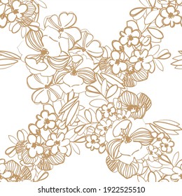 Abstrakte Eleganz, nahtloses Muster mit floralem Hintergrund