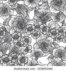 Abstract elegance seamless pattern with floral background