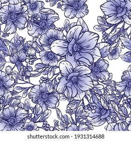 Resumen de la elegancia sin problemas con fondo floral