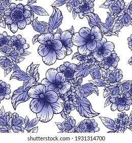 Resumen de la elegancia sin problemas con fondo floral